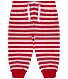 LW85T Larkwood Baby/Toddler Lounge Pants Red / White Stripes colour image